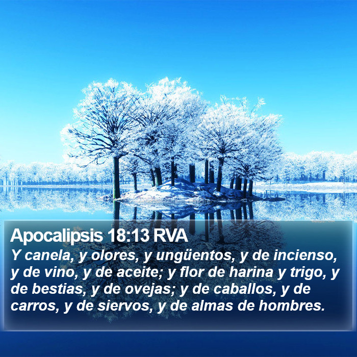 Apocalipsis 18:13 RVA Bible Study