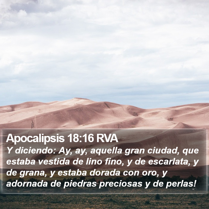 Apocalipsis 18:16 RVA Bible Study