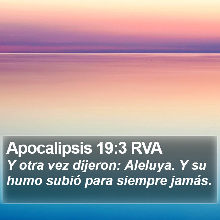 Apocalipsis 19:3 RVA Bible Study