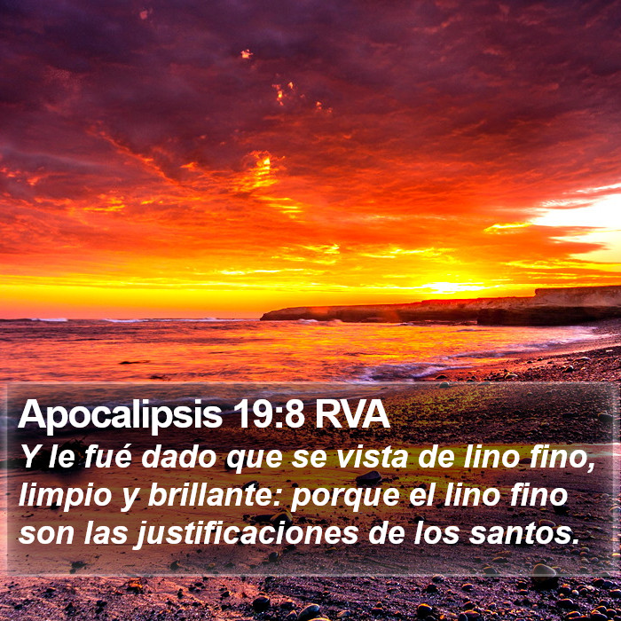 Apocalipsis 19:8 RVA Bible Study