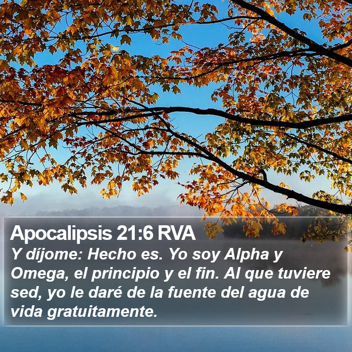 Apocalipsis 21:6 RVA Bible Study