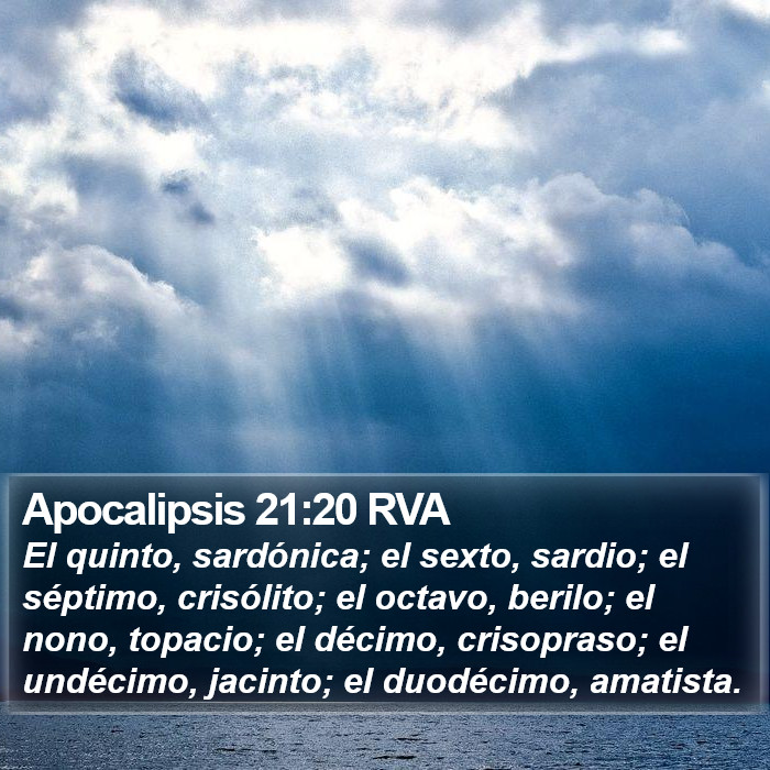 Apocalipsis 21:20 RVA Bible Study