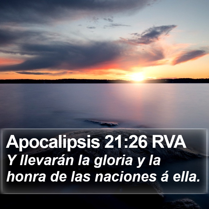 Apocalipsis 21:26 RVA Bible Study